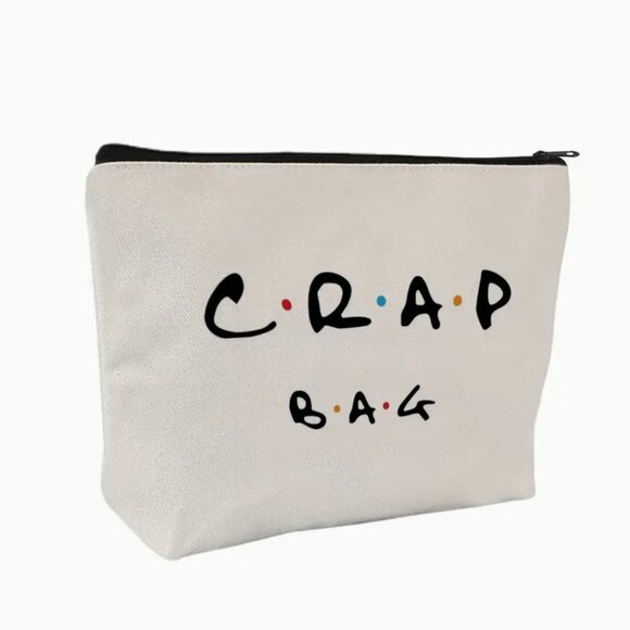 Handbags - "CRAP BAG" Canvas Cosmetic Bag